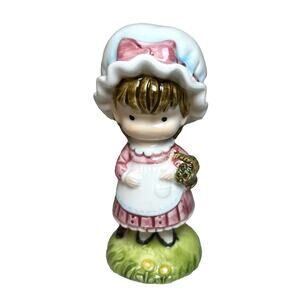 VTG Beswick Joan Walsh Anglund figurine Girl in Pink Dress Bonnet Garden Sweet